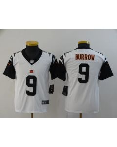 Youth Cincinnati Bengals #9 Joe Burrow White Vapor Untouchable Limited Stitched Jersey (White)