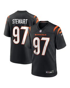 Youth Cincinnati Bengals #97 Shemar Stewart Black 2025 NFL Draft First Round Pick Game Jersey