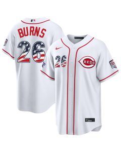Youth Cincinnati Reds #26 Chase Burns Nike White 2026 All-Star Edition Stars & Stripes Stadium Jersey