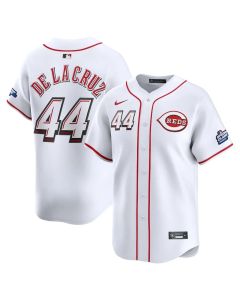Youth Cincinnati Reds #44 Elly De La Cruz White 2025 MLB Speedway Classic Home Limited Player Jersey