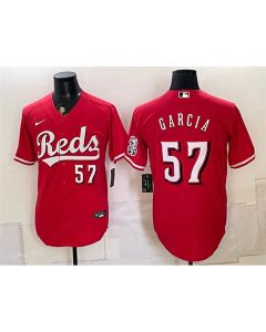 Youth Cincinnati Reds #57 Julian Garcia Red Stitched Baseball Jersey (Red)
