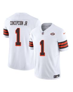 Youth Cleveland Browns #1 KC Concepcion Jr White 2026 1946 Collection Vapor F.U.S.E. Limited Jersey