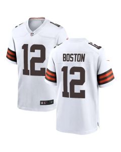 Youth Cleveland Browns #12 Denzel Boston White 2026 NFL Draft Game Jersey (White)
