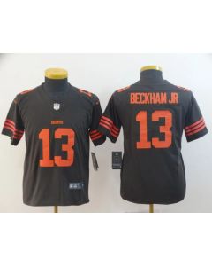 Youth Cleveland Browns #13 Odell Beckham Jr. Brown Color Rush Limited Stitched NFL Jersey
