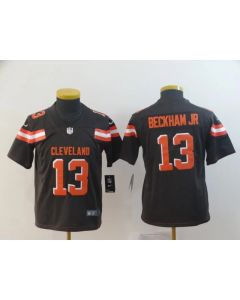 Youth Cleveland Browns #13 Odell Beckham Jr. Brown Vapor Untouchable Limited Stitched NFL Jersey