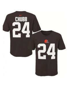 Youth Cleveland Browns #24 Nick Chubb Brown T-Shirt