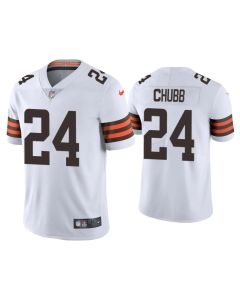 Youth Cleveland Browns #24 Nick Chubb White Vapor Untouchable Limited Stitched Jersey