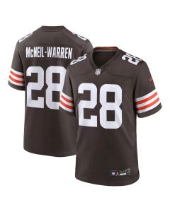 Youth Cleveland Browns #28 Emmanuel McNeil-Warren Brown 2026 NFL Draft Game Jersey (Brown)