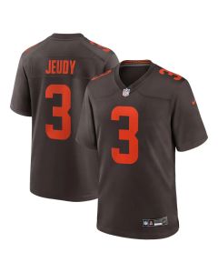 Youth Cleveland Browns #3 Jerry Jeudy Nike Brown Alpha Dawg Game Jersey (Brown)