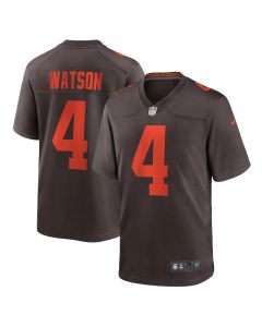 Youth Cleveland Browns #4 Deshaun Watson Nike Brown Alternate Game Jersey (Brown)