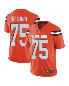 Youth Cleveland Browns #75 Joel Bitonio Orange Vapor Untouchable Limited Stitched NFL Jersey