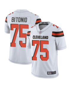 Youth Cleveland Browns #75 Joel Bitonio White Vapor Untouchable Limited Stitched NFL Jersey