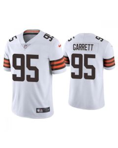 Youth Cleveland Browns #95 Myles Garrett White Vapor Untouchable Limited Stitched Jersey
