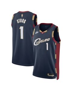Youth Cleveland Cavaliers #1 Max Strus Navy Classic Edition Jersey