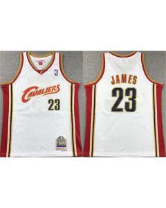 Youth Cleveland Cavaliers #23 LeBron James White Stitched Jersey