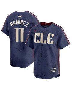 Youth Cleveland Guardians #11 Jose Ramirez Navy 2024 City Connect Limited Stitched Baseball Jersey