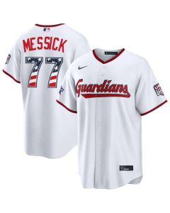 Youth Cleveland Guardians #77 Parker Messick Nike White 2026 All-Star Edition Stars & Stripes Stadium Jersey (White)