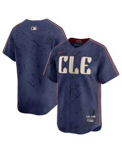 Youth Cleveland Guardians Blank Navy 2024 City Connect Limited Stitched Baseball Jersey