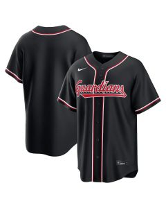 Youth Cleveland Guardians Nike Fashion Replica Black Out Jersey