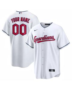 Youth Cleveland Guardians White Home Replica Custom Jersey (White)