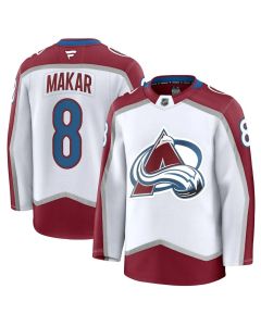 Youth Colorado Avalanche #8 Cale Makar White Away Jersey