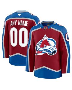 Youth Colorado Avalanche Burgundy Home Custom Jersey