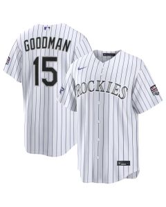 Youth Colorado Rockies #15 Hunter Goodman Nike White 2026 All-Star Game Replica Jersey (White)