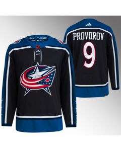 Youth Columbus Blue Jackets #9 Ivan Provorov Black 2022-23 Reverse Retro Stitched Jersey