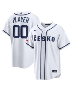 Youth Czech Republic Baseball Custom White 2026 World Baseball Classic Home Jersey (White)
