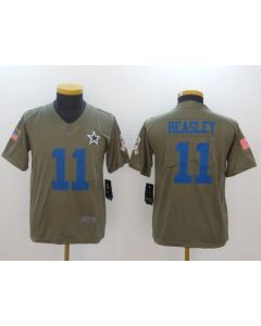 Youth Dallas Cowboys #11 Cole Beasley Olive Salute To Service Limited Stitched NFL Jersey