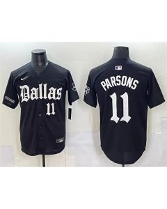Youth Dallas Cowboys #11 Micah Parsons Black "Gothic Lone Star Edition" Limited Stitched Baseball Jersey (Black)
