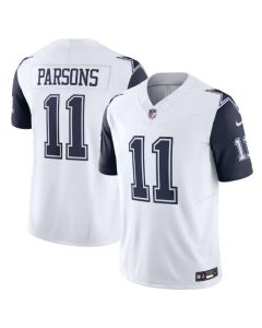 Youth Dallas Cowboys #11 Micah Parsons White 2023 F.U.S.E. Vapor Limited Stitched Football Jersey