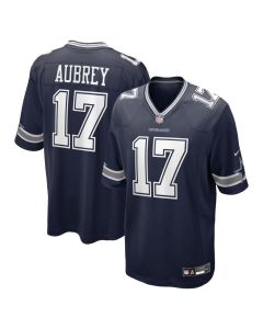 Youth Dallas Cowboys #17 Brandon Aubrey Navy Team Game Jersey