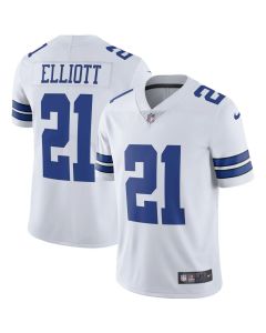 Youth Dallas Cowboys #21 Ezekiel Elliott White Vapor Untouchable Limited Stitched NFL Jersey