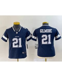 Youth Dallas Cowboys #21 Stephon Gilmore Navy Vapor Untouchable Stitched Football Jersey
