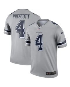 Youth Dallas Cowboys #4 Dak Prescott Gary Inverted Legend Stitched NFL Jersey