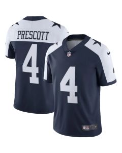 Youth Dallas Cowboys #4 Dak Prescott Navy Blue Thanksgiving Vapor Untouchable Limited Stitched NFL Jersey