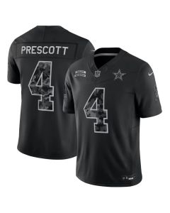 Youth Dallas Cowboys #4 Dak Prescott Nike Black 2026 Salute to Service Vapor F.U.S.E. Limited Jersey