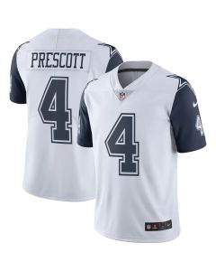 Youth Dallas Cowboys #4 Dak Prescott White Color Rush Limited Stitched NFL Jersey