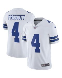 Youth Dallas Cowboys #4 Dak Prescott White Vapor Untouchable Limited Stitched NFL Jersey