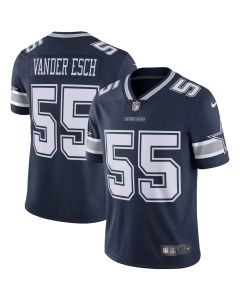 Youth Dallas Cowboys #55 Leighton Vander Esch Navy Vapor Untouchable Limited Stitched NFL Jersey
