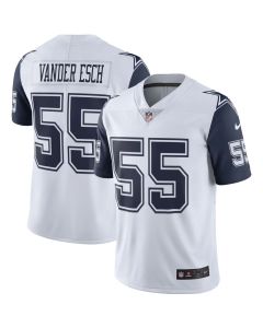 Youth Dallas Cowboys #55 Leighton Vander Esch White Color Rush Vapor Limited Stitched NFL Jersey