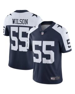 Youth Dallas Cowboys #55 Logan Wilson Esch Navy Color Rush Vapor Limited Stitched Jersey (Navy)