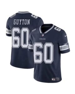 Youth Dallas Cowboys #60 Tyler Guyton Navy 2024 Draft Vapor Untouchable Limited Stitched Football Jersey