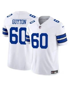 Youth Dallas Cowboys #60 Tyler Guyton White 2024 F.U.S.E Draft Vapor Untouchable Limited Stitched Football Jersey