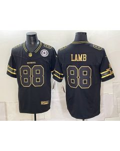 Youth Dallas Cowboys #88 CeeDee Lamb Black With Patch Vapor F.U.S.E. Limited Jersey (Style 2)