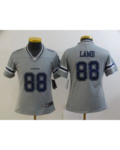 Youth Dallas Cowboys #88 CeeDee Lamb Gray Vapor Untouchable Limited Stitched Jersey