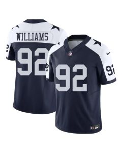 Youth Dallas Cowboys #92 Quinnen Williams Esch Navy Color Rush Vapor Limited Stitched Jersey (Style 2)
