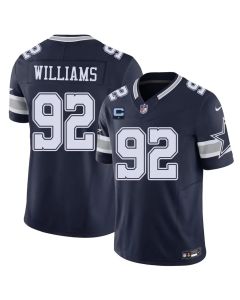 Youth Dallas Cowboys #92 Quinnen Williams Navy 2026 With 1-Star C Patch Vapor F.U.S.E Untouchable Limited Jersey