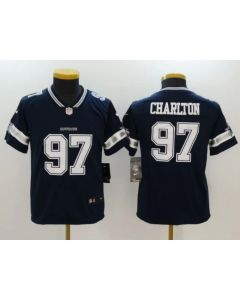 Youth Dallas Cowboys #97 Taco Charlton Navy Vapor Untouchable Limited Jersey